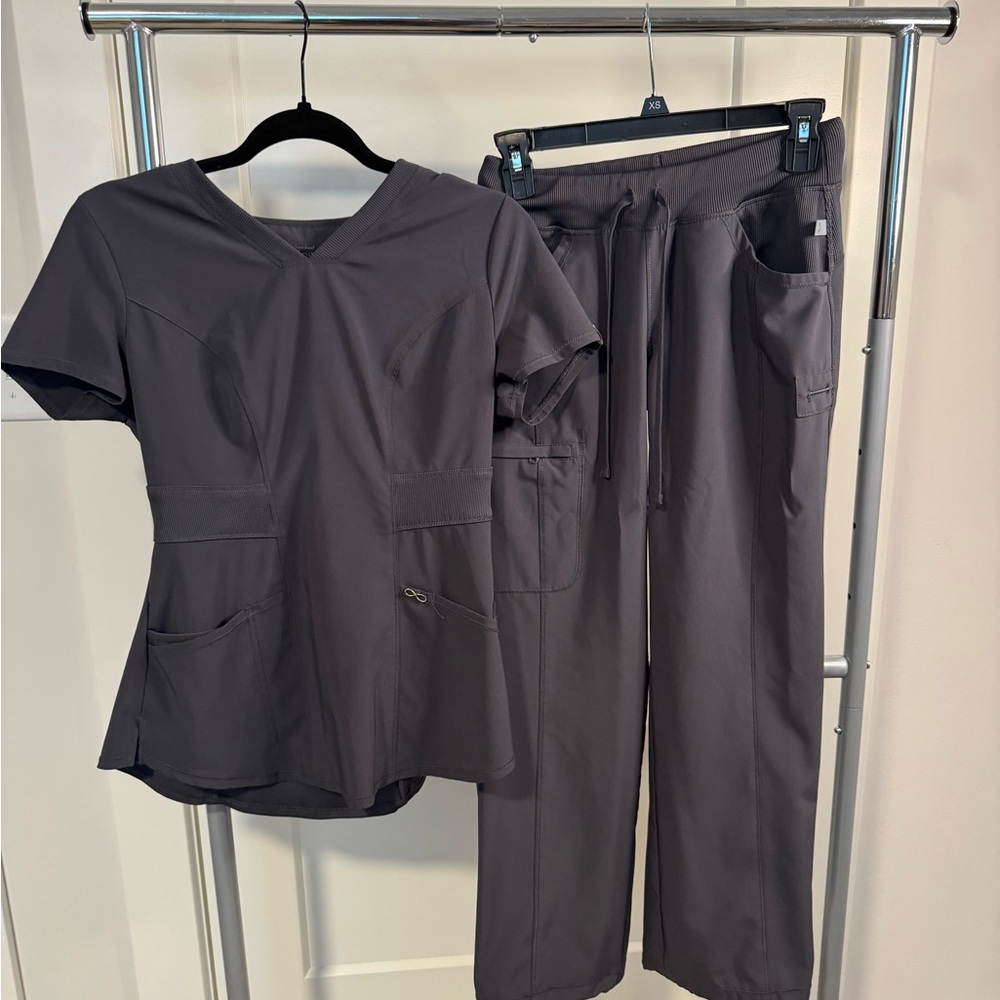 Cherokee Charcoal Women's Scrub Set